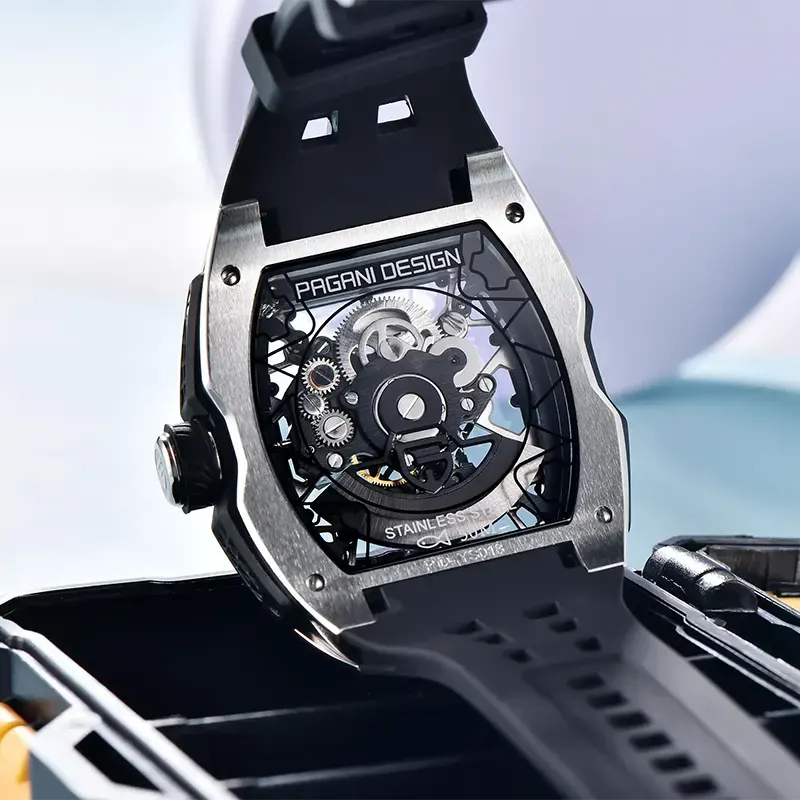 Pagani Design Skeleton Dial Sapphire Crystal Men's Watch- PD-YS018